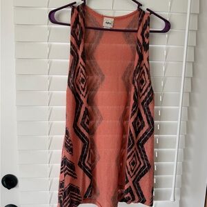 Daytrip Coral Open-Front Knit Vest